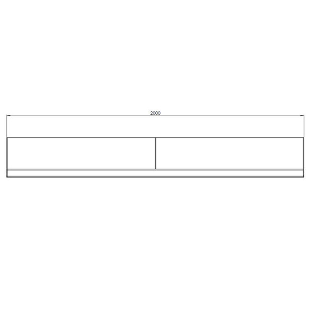 Gepoedercoat staal keerwand recht 200x20x50 cm antraciet grijs