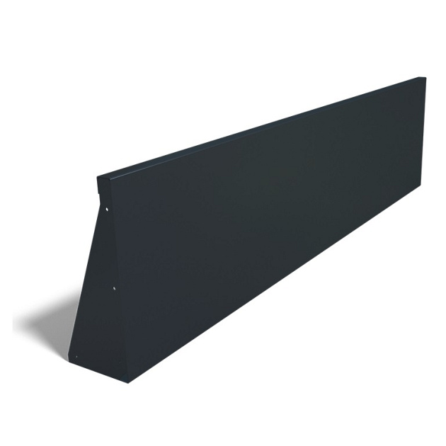 Gepoedercoat staal keerwand recht 200x20x50 cm antraciet grijs