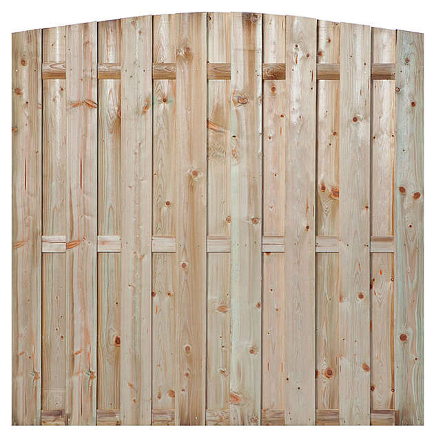 Grenen Tuinscherm 15 mm Toog Verticaal 165/180x180 cm actie