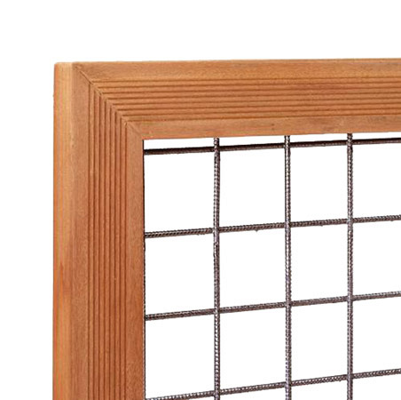 Hardhouten Gaaspaneel 60x180 cm Verzinkt betonijzer maas 7x7 cm draad ø 5 mm