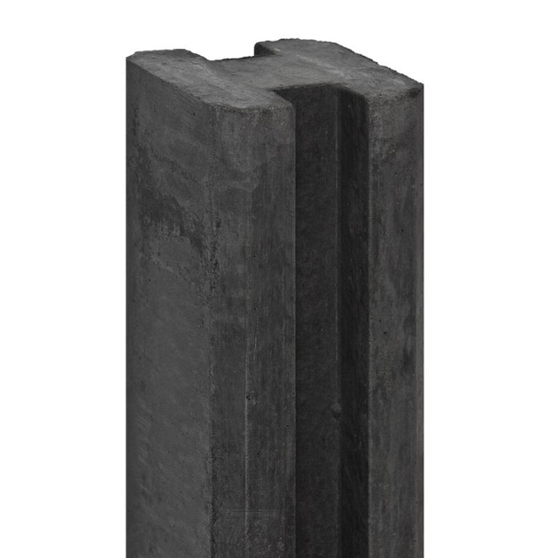 Sleufpaal tussenmodel met kabeldoorvoer tbv motiefplaten antraciet 11,5x11,5x280 cm