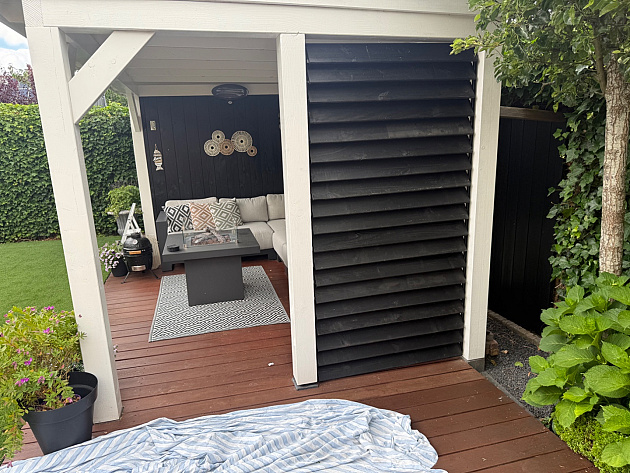 44979 flex fence zelfbouwpakket excl. hout raillengte 220 cm zwart 502443