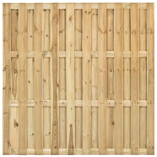 Tuinscherm Ermelo fijnbezaagd groen geïmpregneerd grenen 23-planks, 180x180 cm