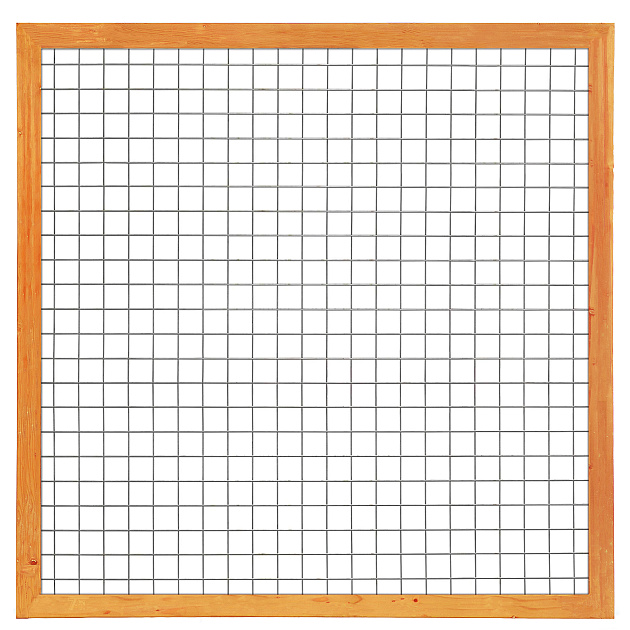 Gaaselement 180x180 cm met kader 4,5x7 cm geïmpregneerd Red Class hout