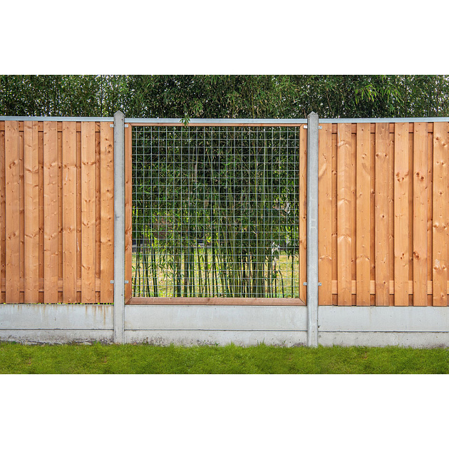 Gaaselement 180x180 cm met kader 4,5x7 cm geïmpregneerd Red Class hout