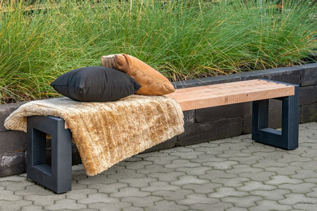 Berton©-Tuinbank Essen geschaafd Red Class 200x40x45 cm