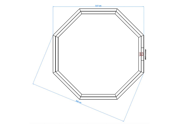 Luxe houten zwembad Kokomo Beach 560x517x129 cm