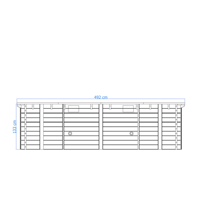 Luxe houten zwembad Playa Forti 834x492x138 cm