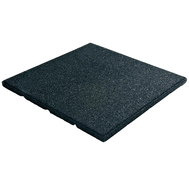 Rubber Tegel 50x50x2,5 cm Zwart