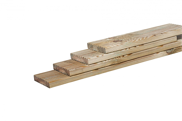 Grenen Vlonderplank 2,8x14,5x400 cm Geïmpregneerd