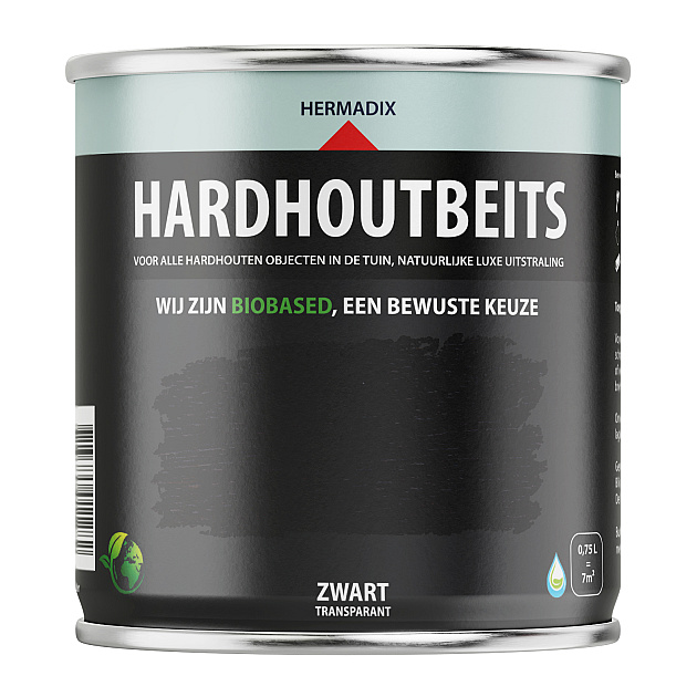 Hardhoutbeits Zwart Transparant - 750 ml