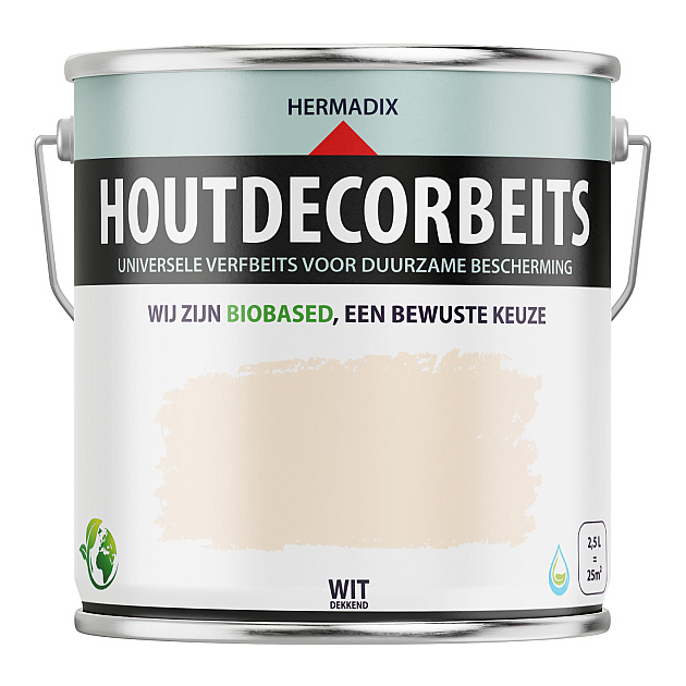 Houtdecorbeits Dekkend Wit - 2500 ml