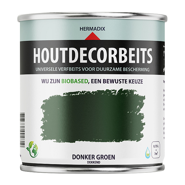 Houtdecorbeits Dekkend Donker Groen - 750 ml