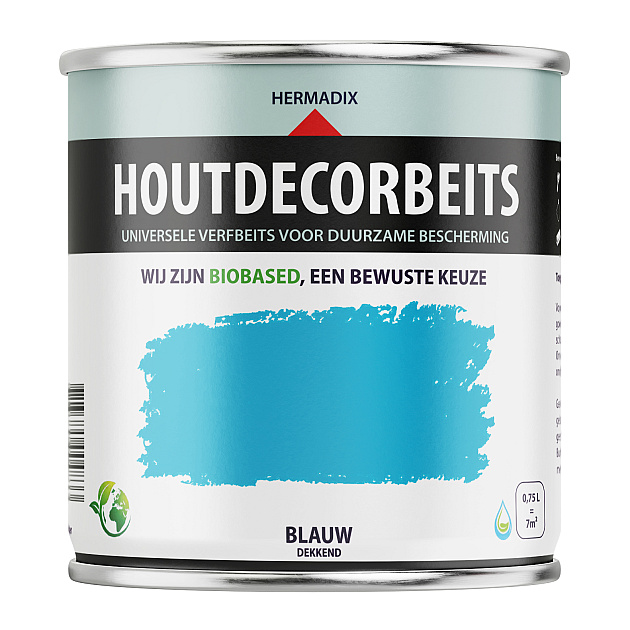 Houtdecorbeits Dekkend Blauw - 750 ml