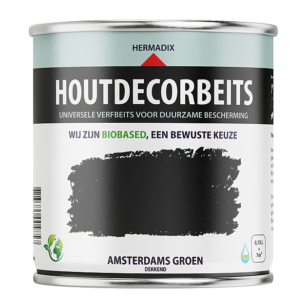 Houtdecorbeits Dekkend Amsterdams Groen - 750 ml