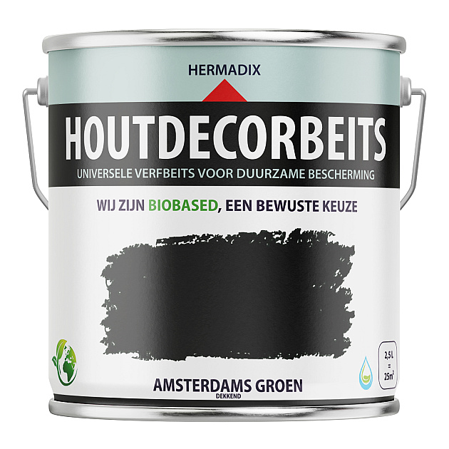 Houtdecorbeits Dekkend Amsterdams Groen - 2500 ml