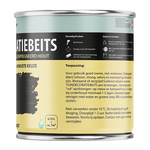 Tuindecoratiebeits Nero Zwart Transparant  - 750 ml