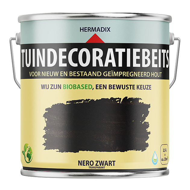 Tuindecoratiebeits Nero Zwart Transparant  - 2500ml