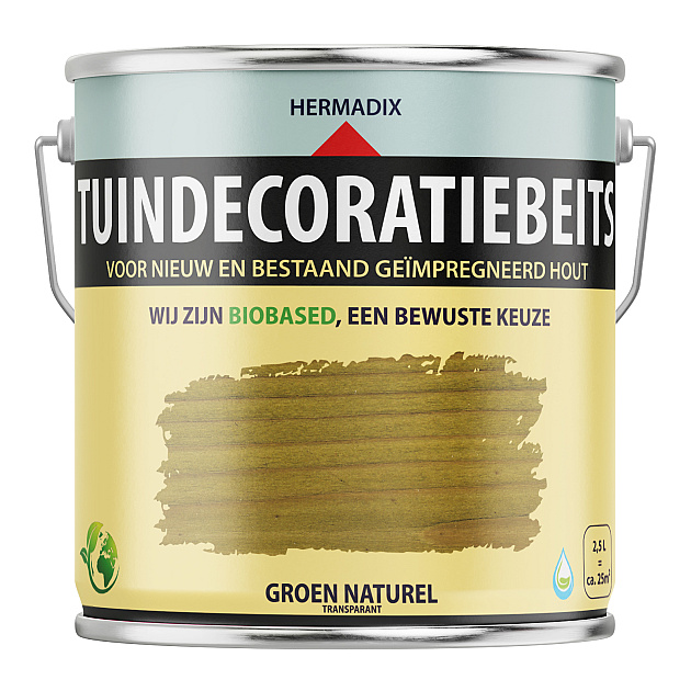Tuindecoratiebeits Groen Naturel Transparant - 2500 ml