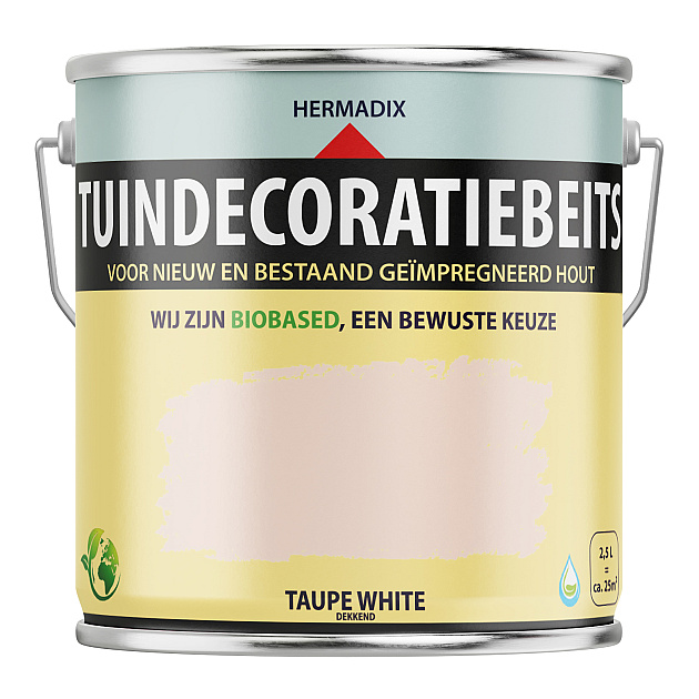 Tuindecoratiebeits Taupewhite Dekkend  - 2500 ml