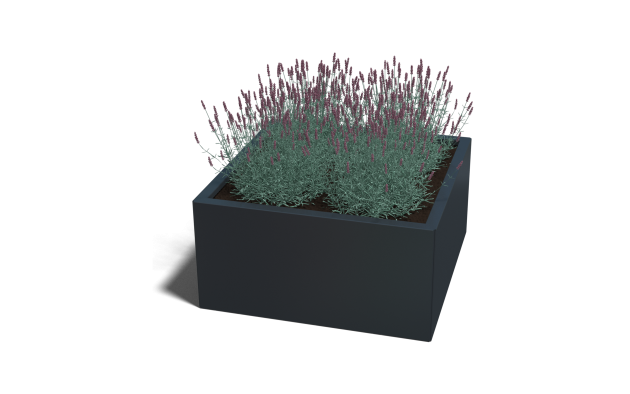 Gepoedercoat staal plantenbak Miami 80 x 80 x 40 cm geen bodemplaat