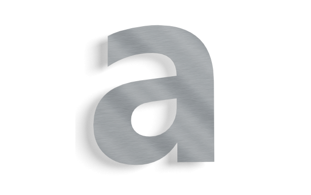 Huisnummer a roestvrij staal 15 cm