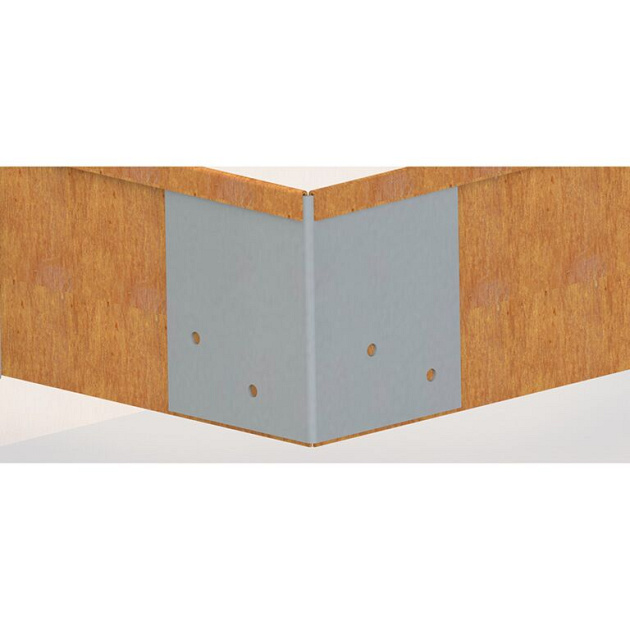 Verzinkt staal koppelplaat 90° klein 14,1x13x7 cm