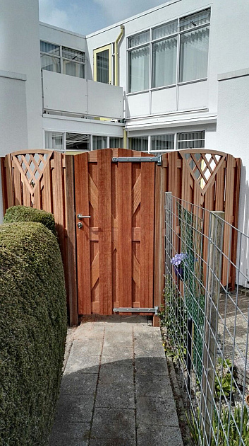 Hardhouten Tuindeur Toog Verticaal 100x165/180 cm cm houten frame