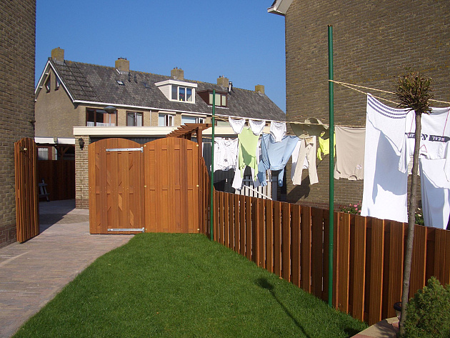 Hardhouten Tuindeur Toog Verticaal 100x165/180 cm cm houten frame