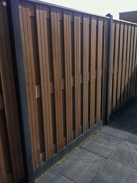 Beton Onderplaat Glad 24x3,5x184 cm, Zwart gecoat