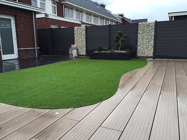 Restpartij Edam : Composiet Vlonderplank 3x26x400 cm Beige