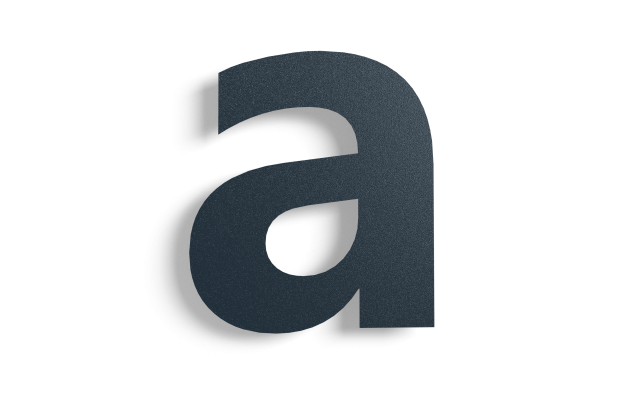 Huisnummer a zwart roestvrij staal 30 cm