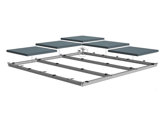 TOS Tegelkruis incl. verzonken bout + moer