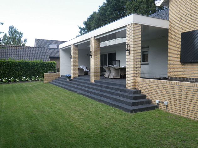 GeoColor Traptrede 100x35x15 cm Solid Black