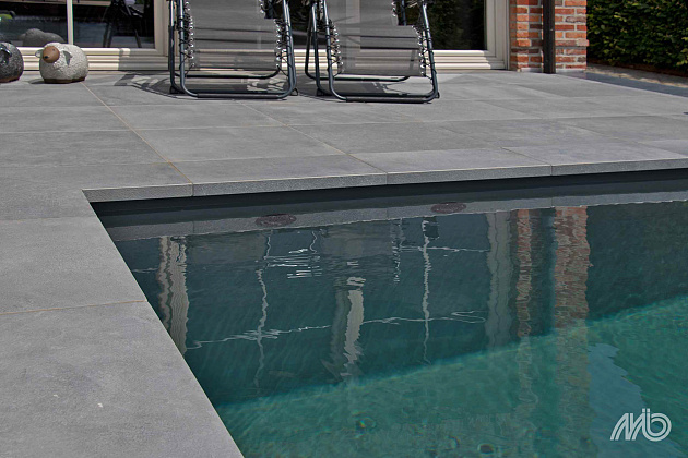 CeraLuxe 90x90x3 cm Belgian Bluestone Grigio ( 5.7m2 voorradig)