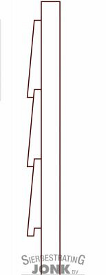 JWOODS Wand Modern 301 tot 400 cm - Zweeds rabat zwart enkelzijdig