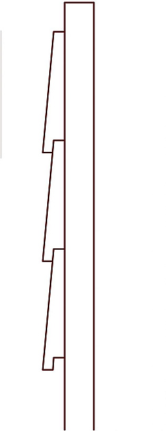 JWOODS Wand Modern 201 tot 300 cm - Zweeds rabat naturel enkelzijdig