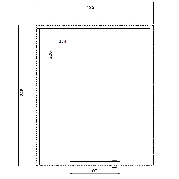 JWOODS Berging 196x248 cm, Geschaafd met verticaal triple rabat zwart