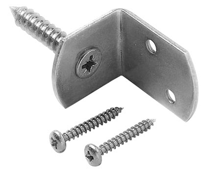 L-beslag RVS set met 4 L-steunen inclusief schroeven