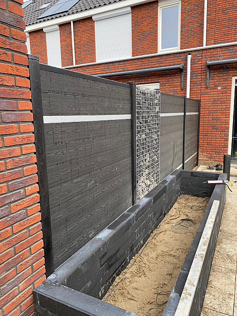 5744 unique composiet tuinscherm 2 decolijsten antraciet 170x180 5 cm 260373