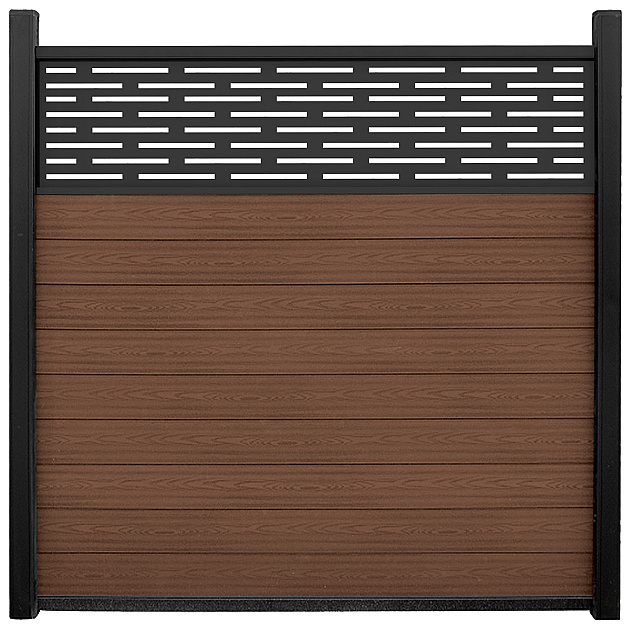 Unique Composiet Tuinscherm Trellis Modern Bruin170x187 cm