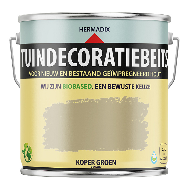 Tuindecoratiebeits Kopergroen Dekkend  2500 ml