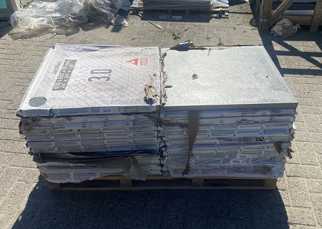 Restpartij Almere: ca. 8.27m2 Cera3Line Lux&Dutch Square Uni 60x60x3 cm Antracite