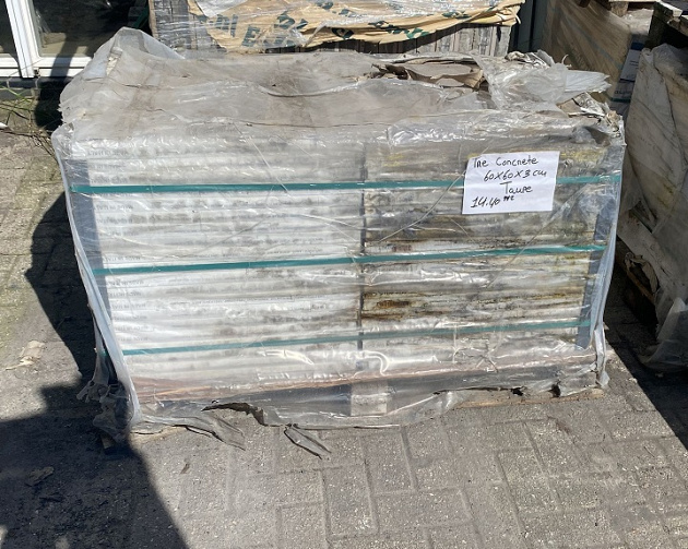 Restpartij Almere: ca. 14,4m2 Keramische Tegel 'TRE' Concrete 60x60x3 cm Taupe