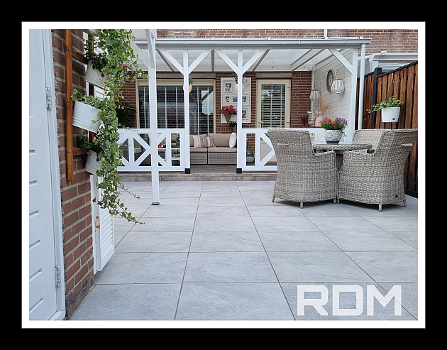 Restpartij Edam: ca. 9 m2 Actietegel keramiek op beton 60x60x3 cm Slate Grey