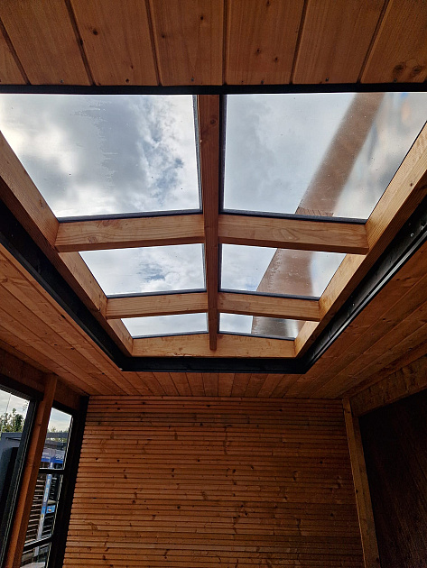 Zadeldak Lichtstraat 6-ruits 240,2(B) x 155(D) cm, enkel glas