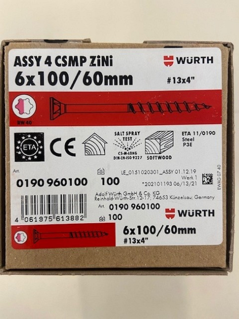 ASSY 4 CSMP ZiNi st zn-ni DD vzk freesholte RW 6X100/60
