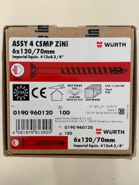 ASSY 4 CSMP ZiNi st zn-ni DD vzk freesholte RW 6X120/70