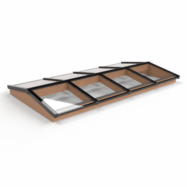 Douglas Zadeldak Lichtstraat Zwart 322,2(b) x 155(d) cm, 8-ruits Gelaagd 44.2 glas
