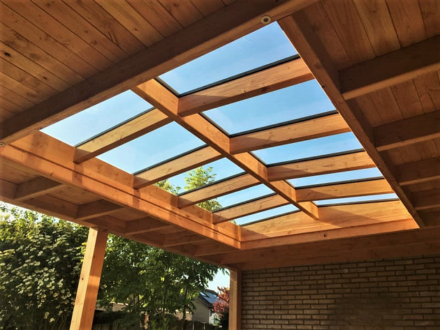 Zadeldak Lichtstraat 10-ruits 404,2(B) x 255(D) cm, enkel glas